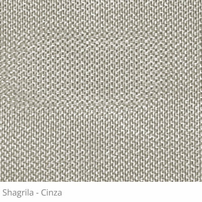 Cortina Shagrilá Cinza Tecido Translúcido Cor Cinza