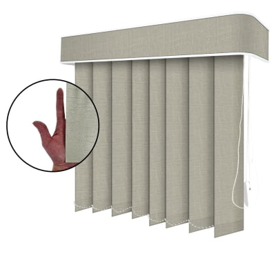 Persiana Vertical Cinza Tecido Translúcido Coleção Bergamo Cor Platinum Persiana Vertical Cinza Tecido Translúcido Coleção Bergamo Cor Platinum