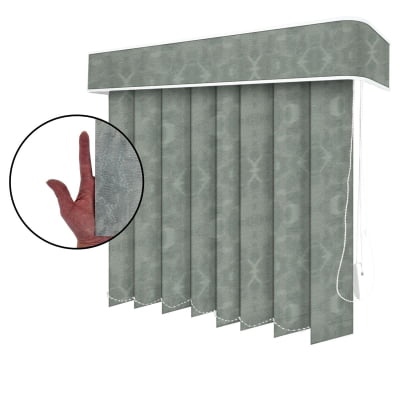 Persiana Vertical Cinza Tecido Translúcido Coleção Vitral Cor Flint Persiana Vertical Cinza Tecido Translúcido Coleção Vitral Cor Flint