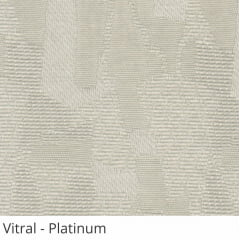 Persiana Vertical Cinza Tecido Translúcido Coleção Vitral Cor Platinum
