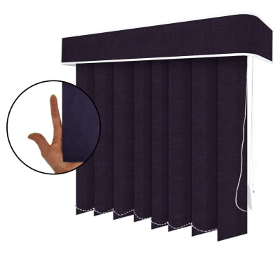 Persiana Vertical Violeta Tecido Translúcido Coleção Nuance Cor Violeta