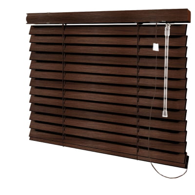 Persiana Horizontal Madeira Coleção Bamboo 50mm Cor Tabaco