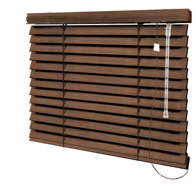 Persiana Horizontal Madeira Coleção Sintética 50mm Com Pintura Especial Wood Cor MSP-06