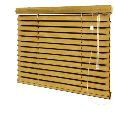 Persiana Horizontal Madeira Coleção Sintética 50mm Com Ranhuras Cor Maple Persiana Horizontal Madeira Coleção Sintética 50mm Com Ranhuras Cor Maple