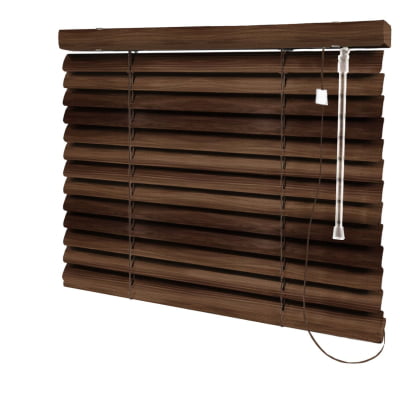Persiana Horizontal PVC Coleção Madeira 50mm Cor Ipê