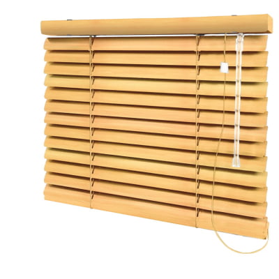 Persiana Horizontal PVC Coleção Madeira 50mm Cor Marfim