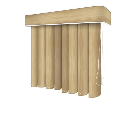   Persiana Vertical PVC Coleção Madeira Cor Ipê 