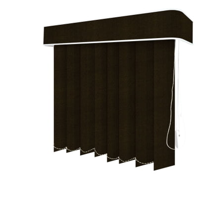 Persiana Vertical Marrom Tecido Blackout Coleção Nuance Cor Chocolate