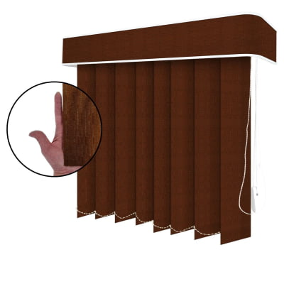 Persiana Vertical Marrom Tecido Translúcido Coleção Londres Cor Café Persiana Vertical Marrom Tecido Translúcido Coleção Londres Cor Café