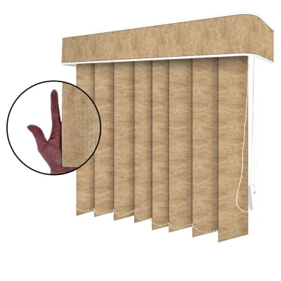 Persiana Vertical Marrom Tecido Translúcido Coleção Nuance Cor Gisele Persiana Vertical Marrom Tecido Translúcido Coleção Nuance Cor Gisele