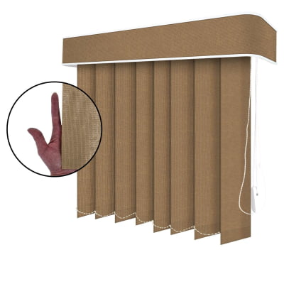 Persiana Vertical Marrom Tecido Translúcido Coleção Nuance Cor Marli Persiana Vertical Marrom Tecido Translúcido Coleção Nuance Cor Marli