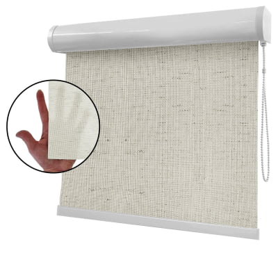 Cortina Rolô Natural Tecido Tela Solar Coleção Screen Linho 2035 Cor 2
