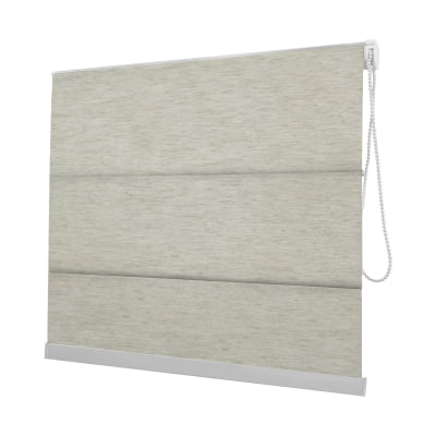 Cortina Romana Natural Tecido Blackout Coleção AM 4340 Cor Natural
