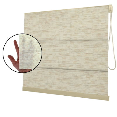 Cortina Romana Natural Tecido Translúcido Coleção TJ Cor 2606 Cortina Romana Natural Tecido Translúcido Coleção TJ Cor 2606