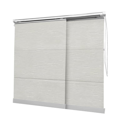 Cortina Painel Off White Tecido Translúcido Coleção Tohu Cor Ivory