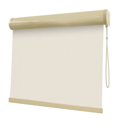 Cortina Rolô Off White Tecido Blackout Coleção Pinpoint Cor Off White