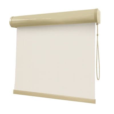 Cortina Rolô Off White Tecido Blackout Coleção Pinpoint Cor Off White