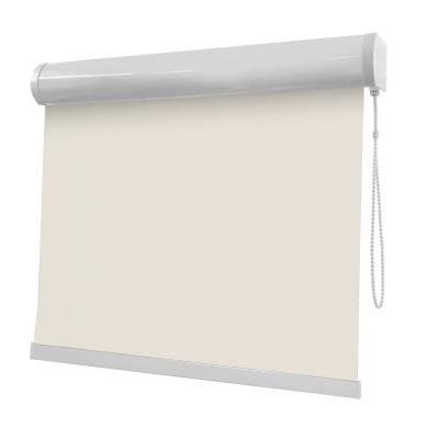 Cortina Rolô Off White Tecido Blackout Coleção Pinpoint Cor Off White