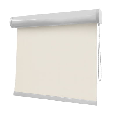 Cortina Rolô Off White Tecido Blackout Coleção Pinpoint Cor Off White