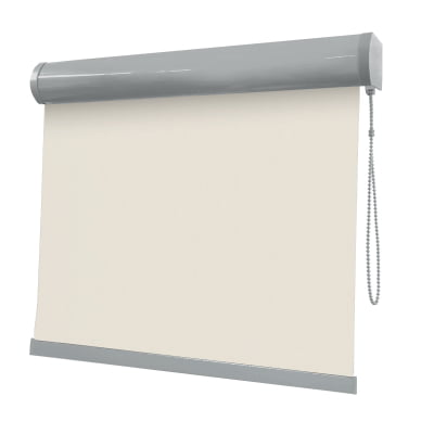 Cortina Rolô Off White Tecido Blackout Coleção Pinpoint Cor Off White