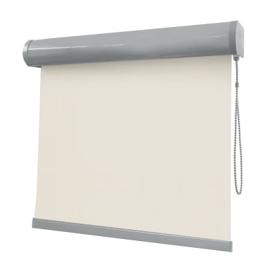 Cortina Rolô Off White Tecido Blackout Coleção Pinpoint Cor Off White