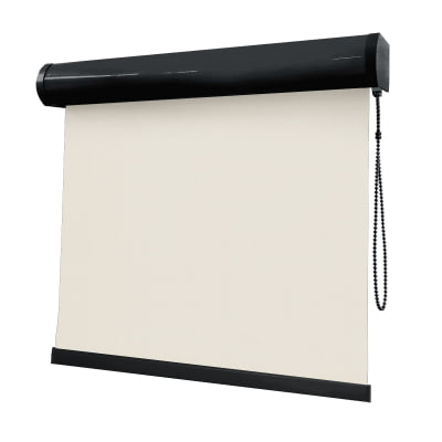 Cortina Rolô Off White Tecido Blackout Coleção Pinpoint Cor Off White
