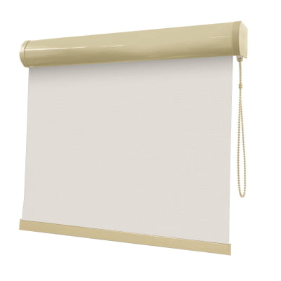 Cortina Rolô Off White Tecido Tela Solar Coleção Screen 1% Cor White