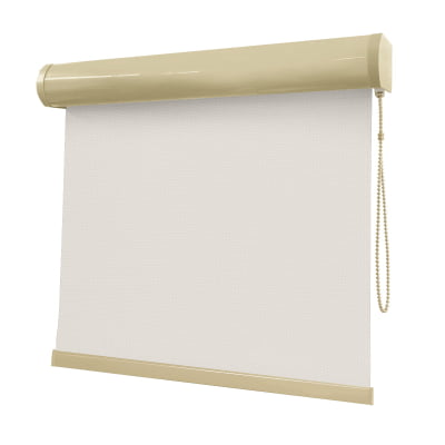 Cortina Rolô Off White Tecido Tela Solar Coleção Screen 1% Cor White