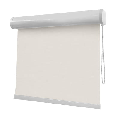 Cortina Rolô Off White Tecido Tela Solar Coleção Screen 1% Cor White