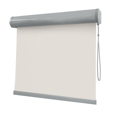 Cortina Rolô Off White Tecido Tela Solar Coleção Screen 1% Cor White