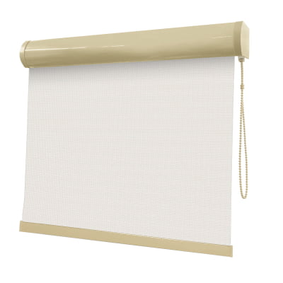Cortina Rolô Off White Tecido Tela Solar Coleção Screen 3% Cor White