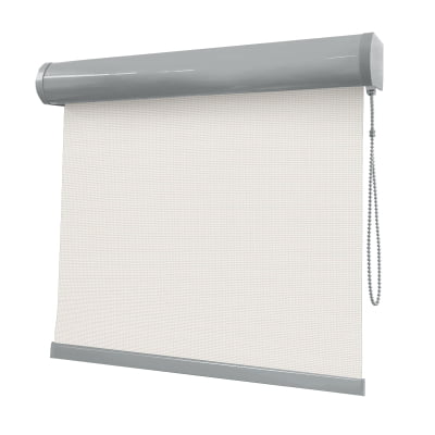 Cortina Rolô Off White Tecido Tela Solar Coleção Screen 3% Cor White
