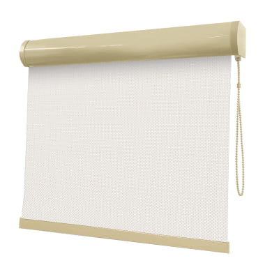 Cortina Rolô Off White Tecido Tela Solar Coleção Screen 5% Cor White