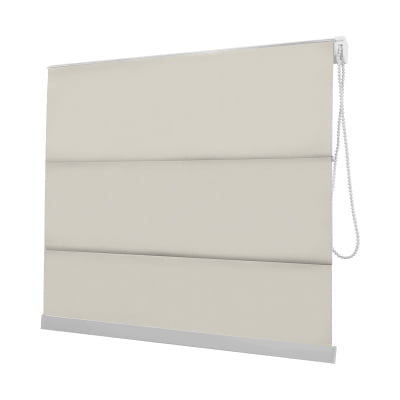 Cortina Romana Off White Tecido Blackout Coleção Pinpoint Cor Off White
