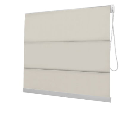 Cortina Romana Off White Tecido Blackout Coleção Pinpoint Cor Off White