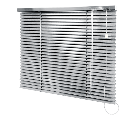 Persiana Horizontal Alumínio Prata Coleção 25mm Cor 110 Persiana Horizontal Alumínio Prata Coleção 25mm Cor 110