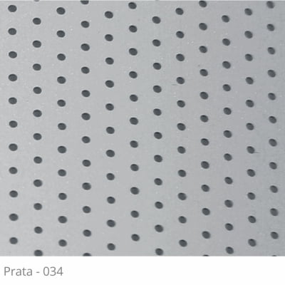 Persiana Horizontal Alumínio Prata Coleção 25mm Perfurada Cor 034 Persiana Horizontal Alumínio Prata Coleção 25mm Perfurada Cor 034