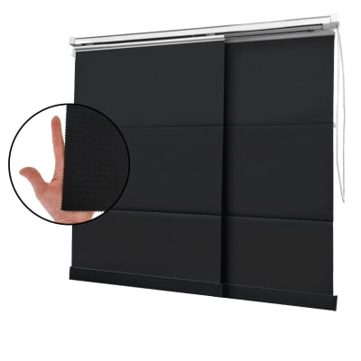 Cortina Painel Preta Tecido Tela Solar Coleção Screen 1% Cor Black