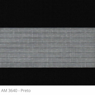 Cortina Rolô Double Vision Preta Tecido Translúcido Coleção AM 3640 Cor Preto Cortina Rolô Double Vision Preta Tecido Translúcido Coleção AM 3640 Cor Preto