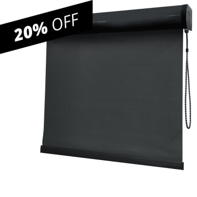 Cortina Rolô Blackout Preta Denver - 1,00m larg x 1,00m alt - PRONTA ENTREGA