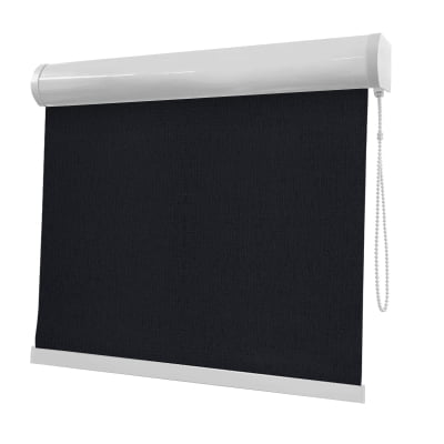 Cortina Rolô Preta Tecido Blackout Coleção TJ5661 Cor Black