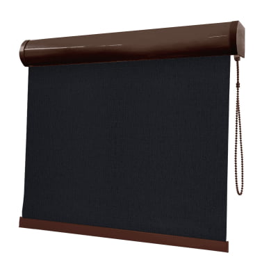 Cortina Rolô Preta Tecido Blackout Coleção TJ5661 Cor Black