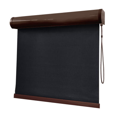 Cortina Rolô Preta Tecido Blackout Coleção TJ5661 Cor Black