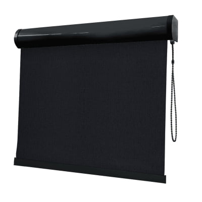 Cortina Rolô Preta Tecido Blackout Coleção TJ5661 Cor Black