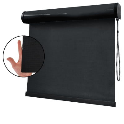 Cortina Rolô Preta Tecido Tela Solar Coleção Screen 1% Cor Black