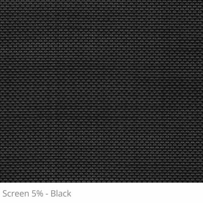 Cortina Rolô Preta Tecido Tela Solar Coleção Screen 5% Cor Preto