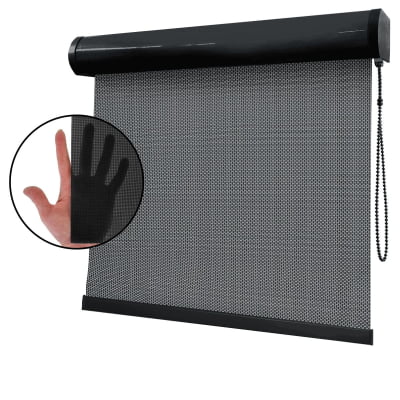 Cortina Rolô Preta Tecido Tela Solar Coleção Screen 5% Cor Preto