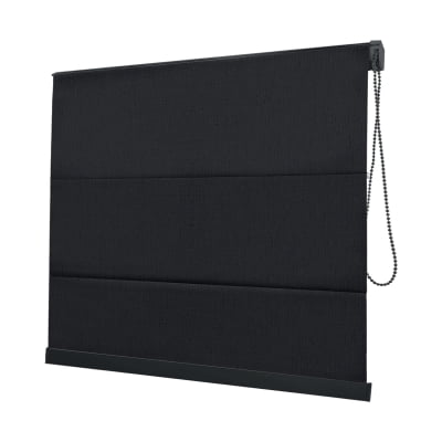 Cortina Romana Preta Tecido Blackout Coleção TJ5661 Cor Black
