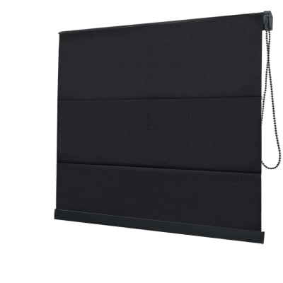 Cortina Romana Preta Tecido Blackout Coleção TJ5661 Cor Black