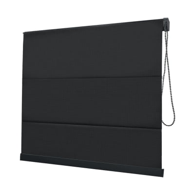 Cortina Romana Preta Tecido Tela Solar Coleção Screen 1% Cor Black
